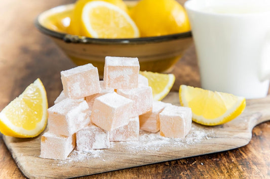 Ozerlat Real Turkish Delight; Zesty Lemon – Luxury Gourmet Artisan Dessert Sweets, Premium Quality Natural Ingredients, Vegan, Gluten Free (200G)