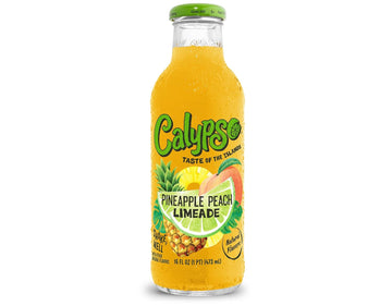Calypso Limeade | Made with Real Fruit and Natural Flavors | Pineapple Peach Limeade, 16 Fl Oz (Pack of 12) : Grocery & Gourmet Food