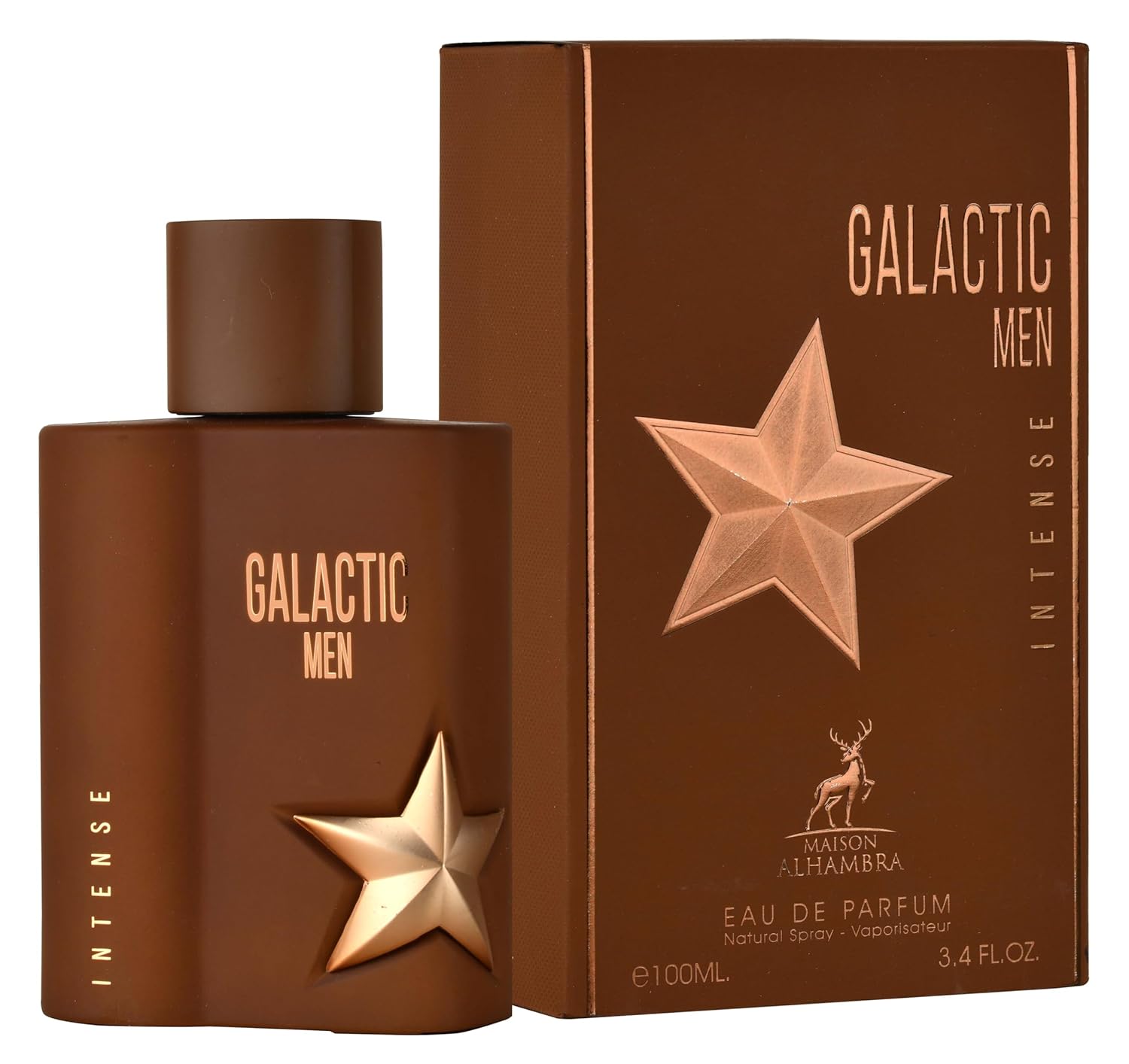 Maison Alhambra Galactic Men Intense – Citrus, Woody, Gourmand, Amber – Eau De Parfum Spray Long-Lasting Fragrance For Men, 3.4 Ounce / 100 Ml : Beauty & Personal Care