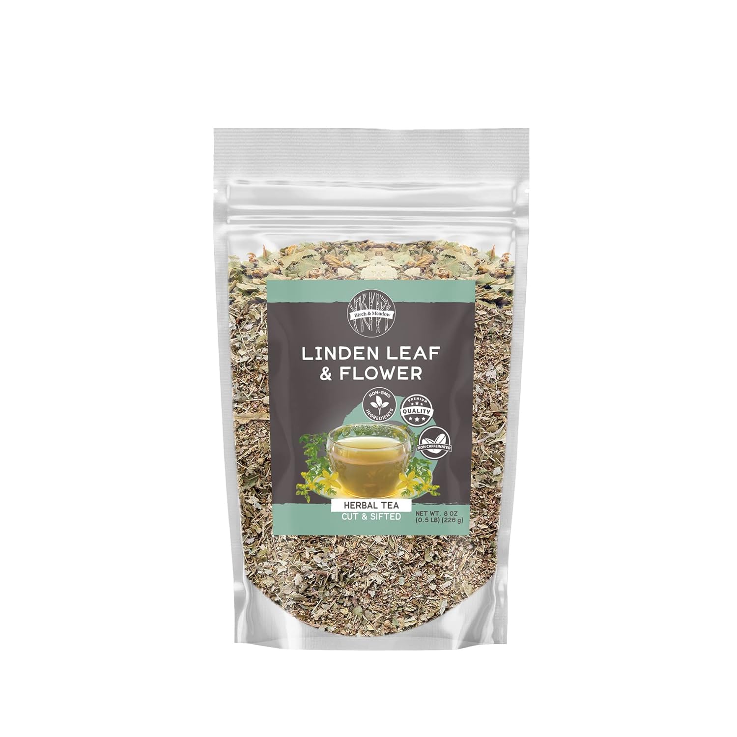 Birch & Meadow 8 Oz, Linden Leaf And Flower Tea, Caffeine-Free, Natural Sweet Taste