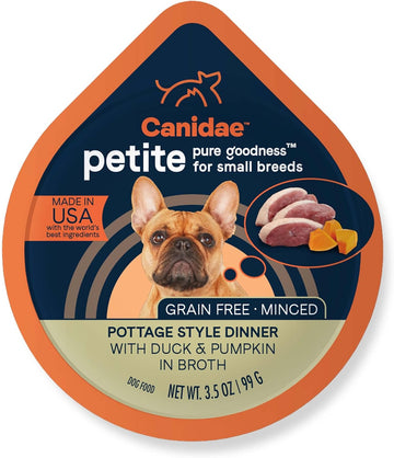 Canidae Pure Petite Small Breed Cup Minced With Duck & Pumpkin Dog Wet (12) 3.5 Oz
