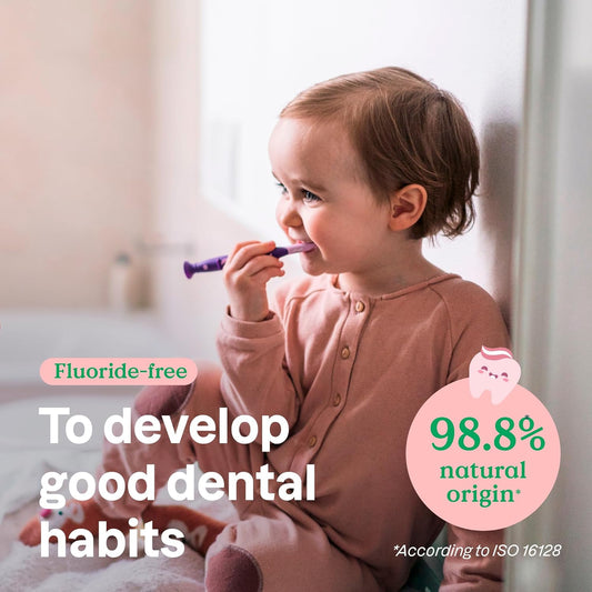 ATTITUDE Baby & Child Fluoride-Free Training Toothpaste, Natural, Vegan, EWG Verified, Strawberry, 2.6 Oz (Pack of 6)