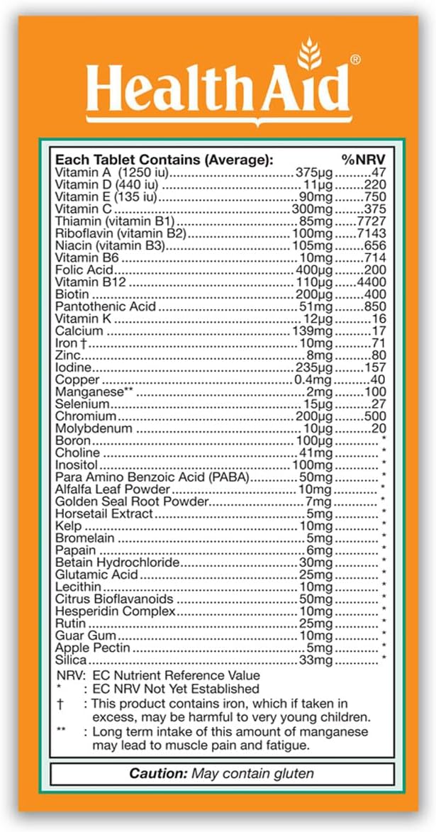 HealthAid Healthy Mega - Prolong Release - 60 Vegetarian Tablets : Amazon.co.uk: Health & Personal Care