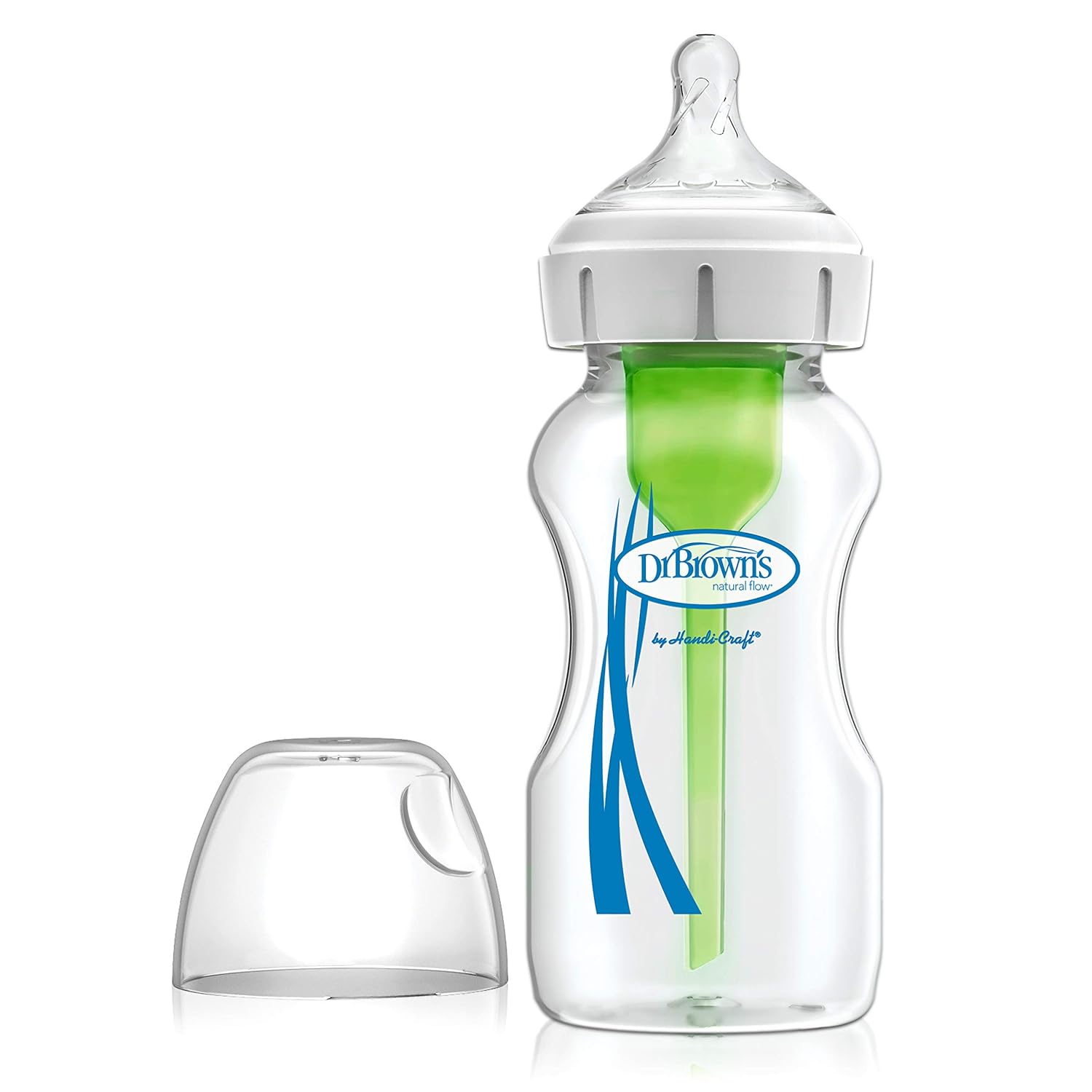 Dr. Brown's Natural Flow Options+ Glass Baby Bottle Sleeves,100% Silicone,9 oz,Wide-Neck,Mint : Home & Kitchen
