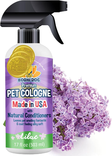 Bodhi Dog Natural Dog Cologne | Premium Scented Deodorizing Body Spray For Dogs & Cats | Neutralizes Strong Odors | Dog Perfume With Natural Dog Conditioner | Made In Usa (Lilac, 17 Fl Oz)