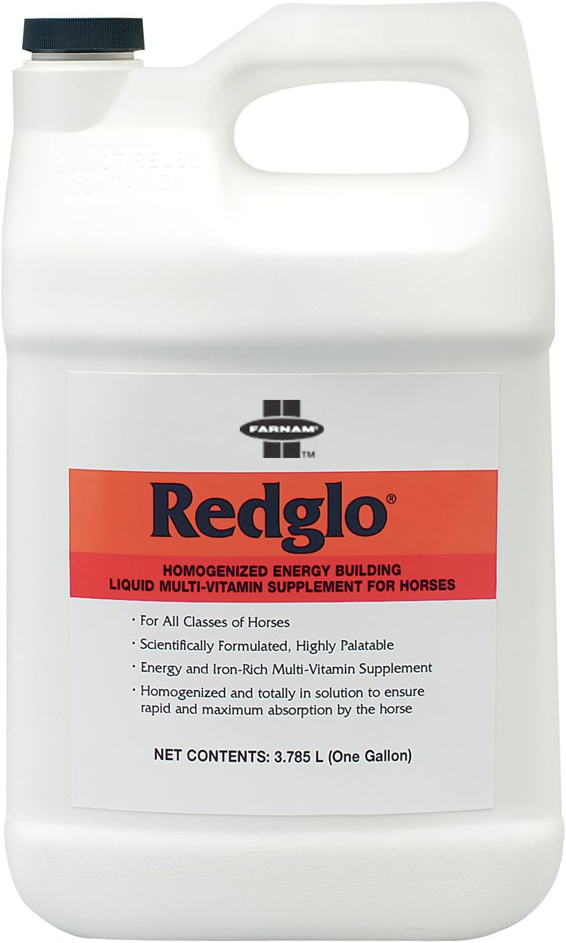Farnam Redglo Liquid Multi-Vitamin Supplement For Horses, 1 Gallon