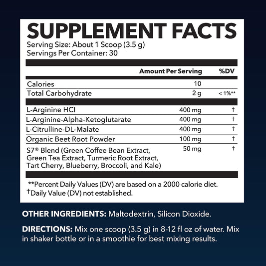 L Arginine Powder Nitric Oxide Supplement For Men And Women - Pre Workout And Post Workout Support With L-Arginine L Citrulline And Organic Beet Root Powder - Endurance And Performance - Unflavored