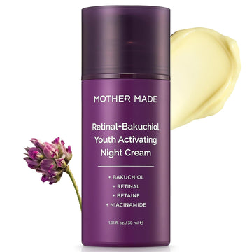 Retinol Bakuchiol Night Cream, 1 Fl Oz, Korean Retinal Face Cream To Firm Skin, Reduce Wrinkles, Fine Lines, Signs Of Aging, Antiaging, Smoothing, Korean Skincare