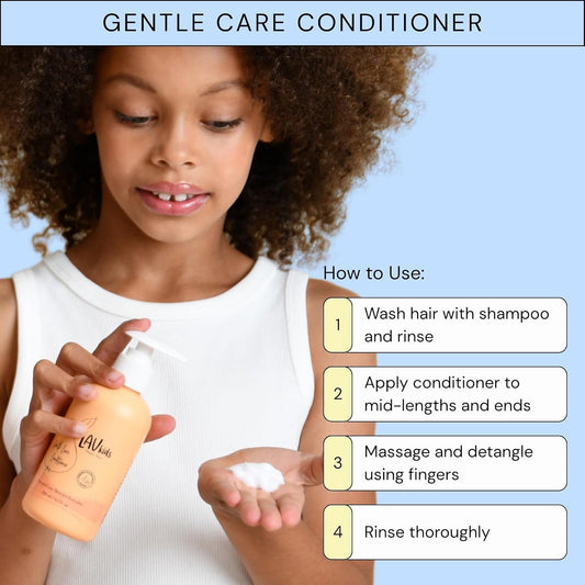 Lav Kids Natural Hair Care Bundle For Daily Use, Algae Extract And Moisturizing In Mesh Bag (3)