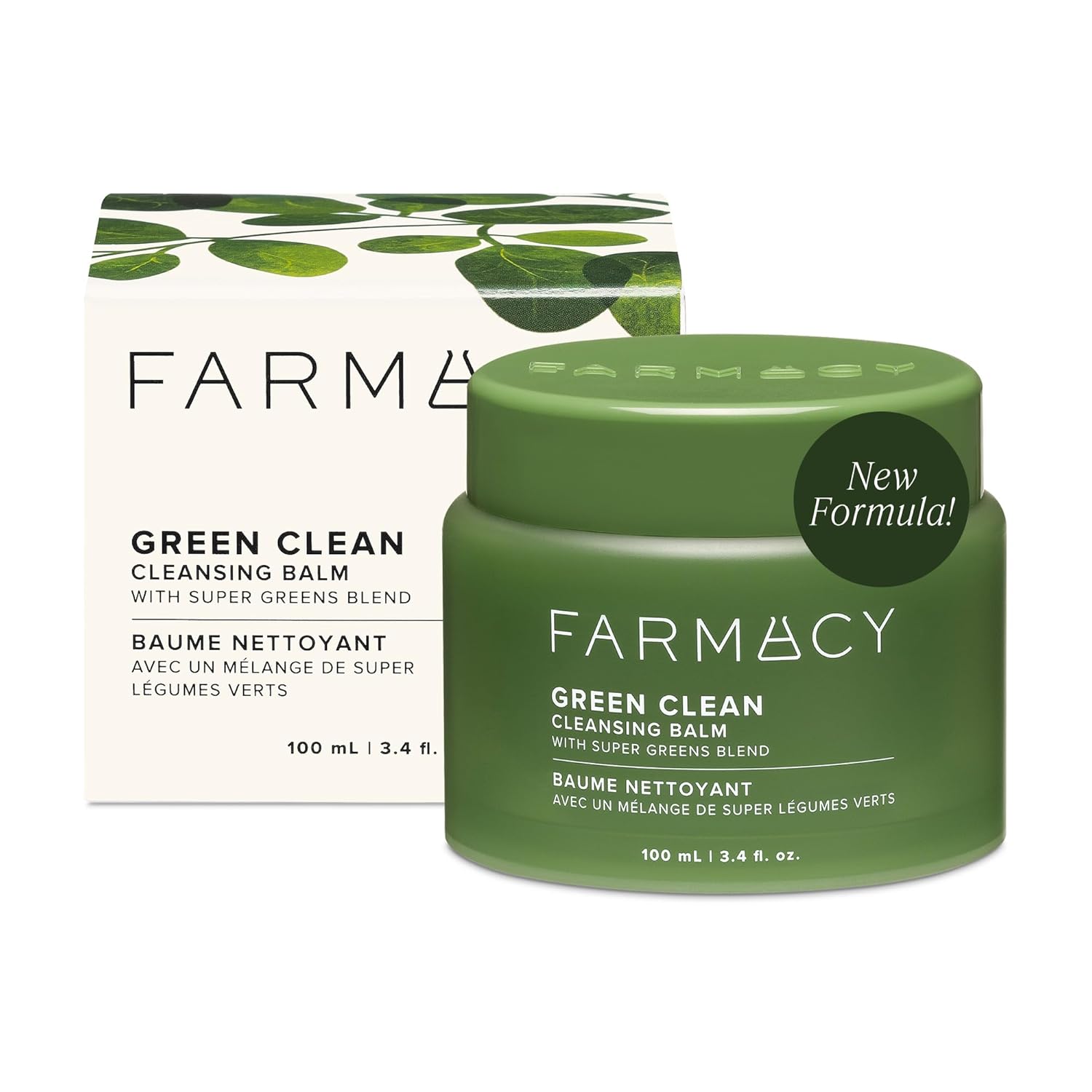 Farmacy Makeup Remover Cleansing Balm - Green Clean Waterproof Makeup Remover + Oil Based Cleanser - Newly Formulated Double Cleanser With Plant Based Waxes + Upcycled Moringa (30Ml)