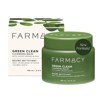 Farmacy Makeup Remover Cleansing Balm - Green Clean Waterproof Makeup Remover + Oil Based Cleanser - Newly Formulated Double Cleanser With Plant Based Waxes + Upcycled Moringa (30Ml)
