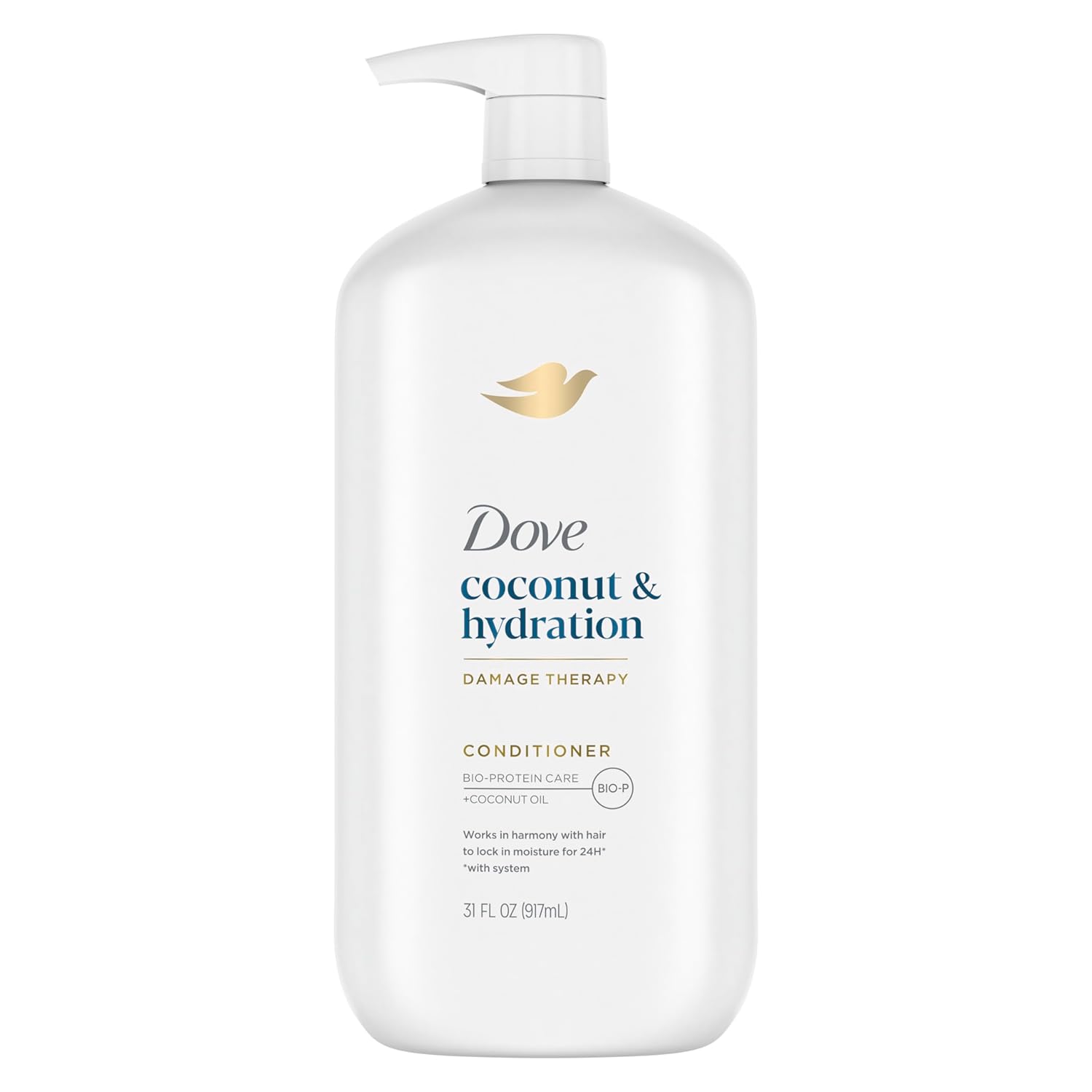 Dove Conditioner Coconut & Hydration Pack Of 4 For Dry Hair Conditioner With Coconut Oil, Jojoba Oil & Sweet Almond Oil 31 Oz