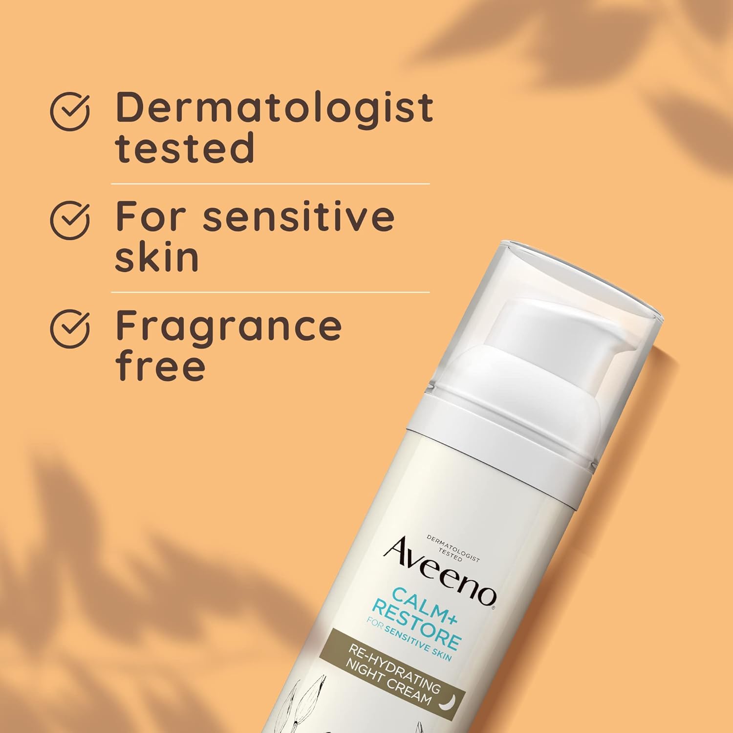 Aveeno CALM+RESTORE Re-Hydrating Night Cream (1 x 50ml), Fragrance-Free Face Care, Intensely Nourishes with Shea Butter & Prebiotic Oat, Suitable for Sensitive Skin : Amazon.co.uk: Beauty