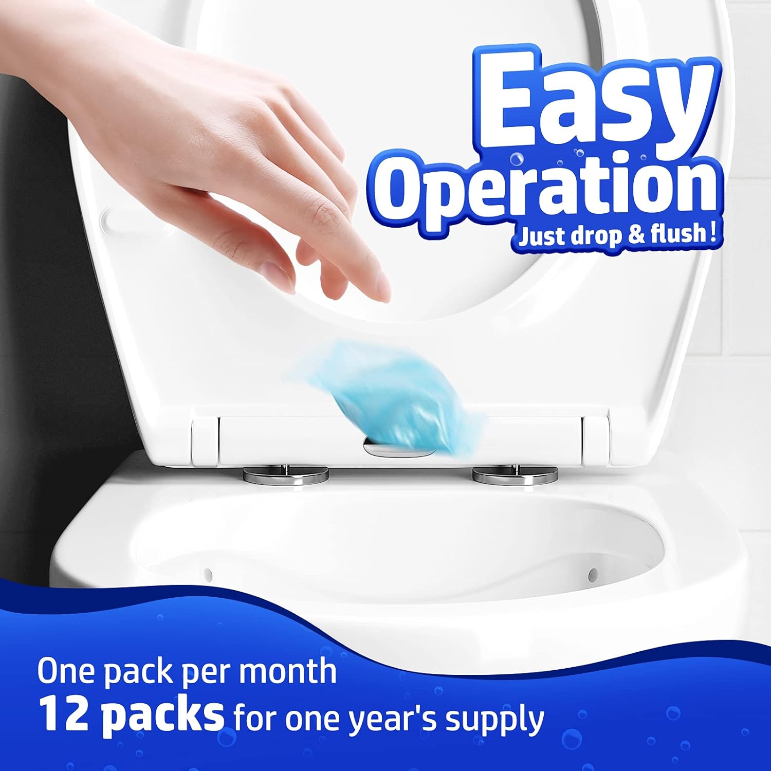 Vacplus Septic Tank Treatment 12 Pcs for 1-Year Supply, Dissolvable Packs with Easy Operation, Durable Biodegradable Enzymes for Wastes, Greases & Odors : Health & Household