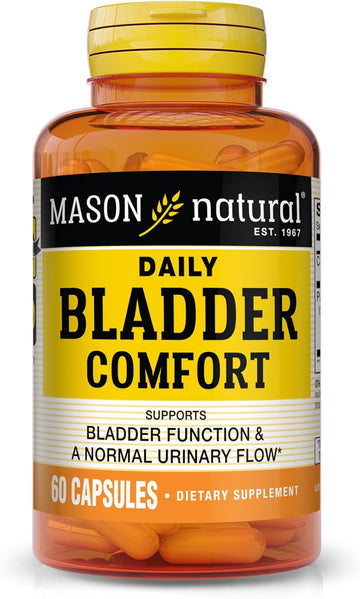 MASON NATURAL Daily Bladder Comfort - Promotes Healthy Bladder Strength and Function, Supports Urinary Control and Urgency, 60 Capsules