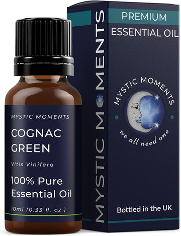 Mystic Moments | Cognac Green Essential Oil 10ml - Pure & Natural oil for Diffusers, Aromatherapy & Massage Blends Vegan GMO Free