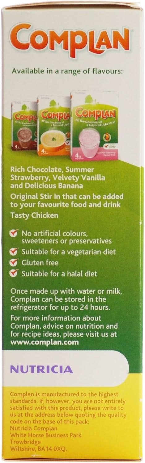 Complan Delicious Flavour Drink (Banana 4X55G) : Amazon.co.uk: Health & Personal Care
