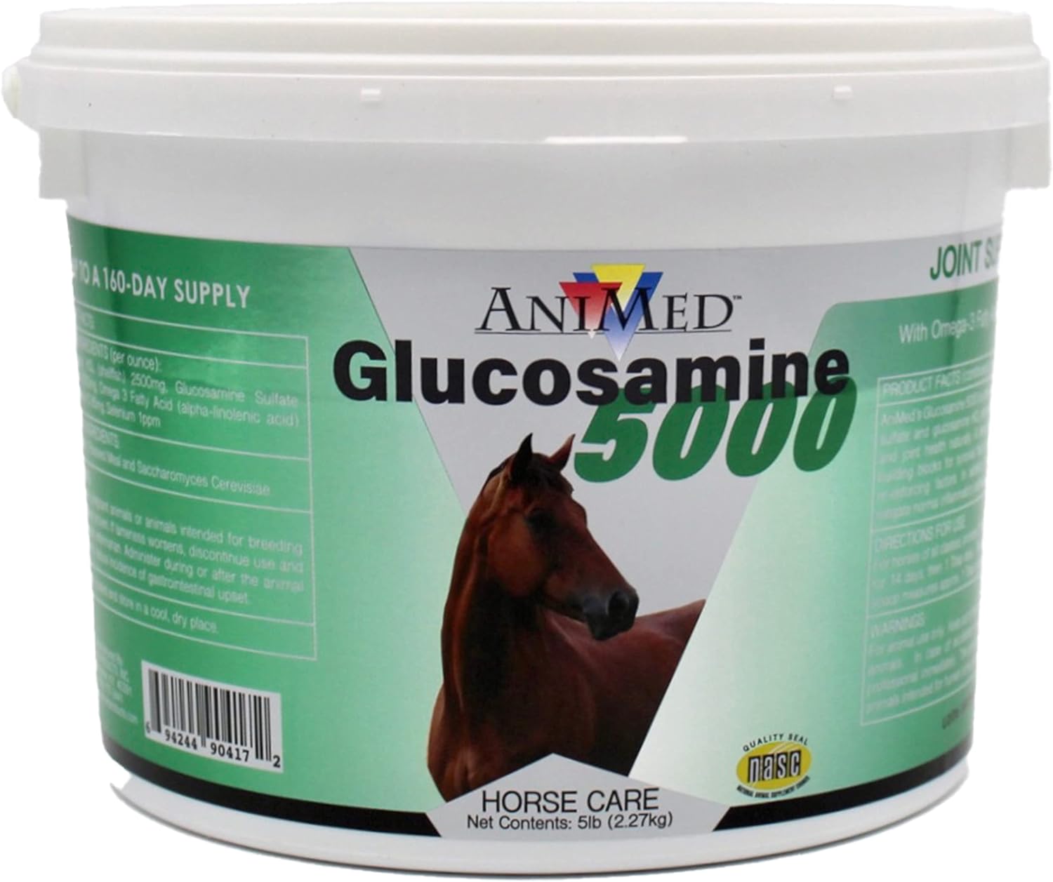ANIMED Glucosamine 5000 - Natural Joint Health Supplement with Omega 3, Antioxidant Protection, and Digestive Support for Horses, 5 lbs… : Horse Nutritional Supplements And Remedies : Pet Supplies