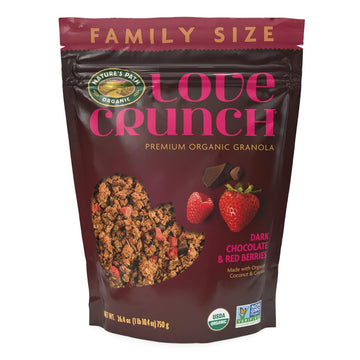 Love Crunch Organic Dark Chocolate and Red Berries Granola, Family Size 1.65 Lbs. (Pack of 6), Non-GMO, Fair Trade, by Nature's Path