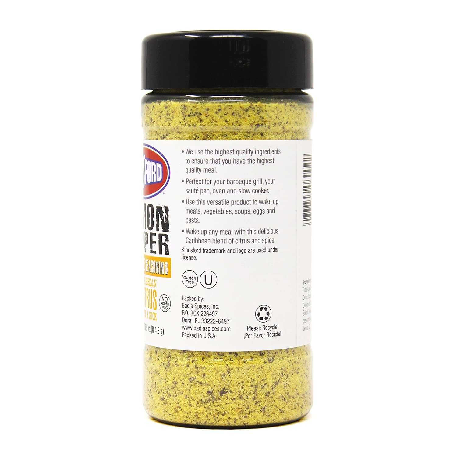 Kingsford Badia Lemon Pepper All-Purpose Seasoning, 6.5 oz (Pack of 1)