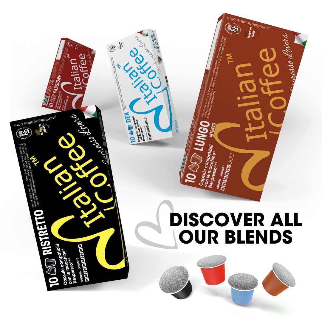 Delicitaly Italian Coffee Pods Compatible With Nespresso Original Machines, Espresso Capsules (100 Crema Regular Pods, 100 Count (Pack Of 1))