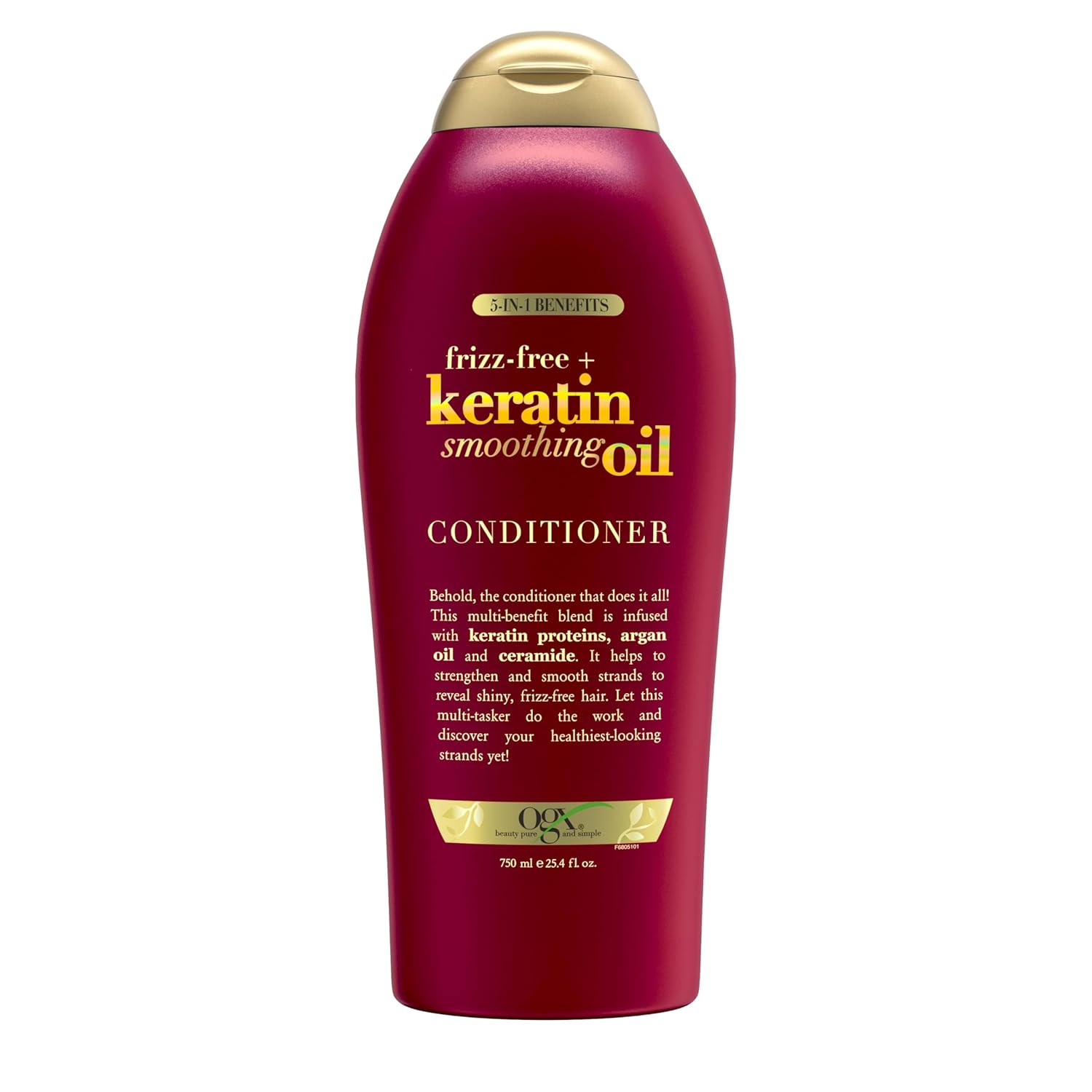 Ogx Frizz-Free + Keratin Smoothing Oil Conditioner, 25.4 Fl Oz