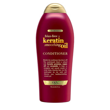 Ogx Frizz-Free + Keratin Smoothing Oil Conditioner, 25.4 Fl Oz