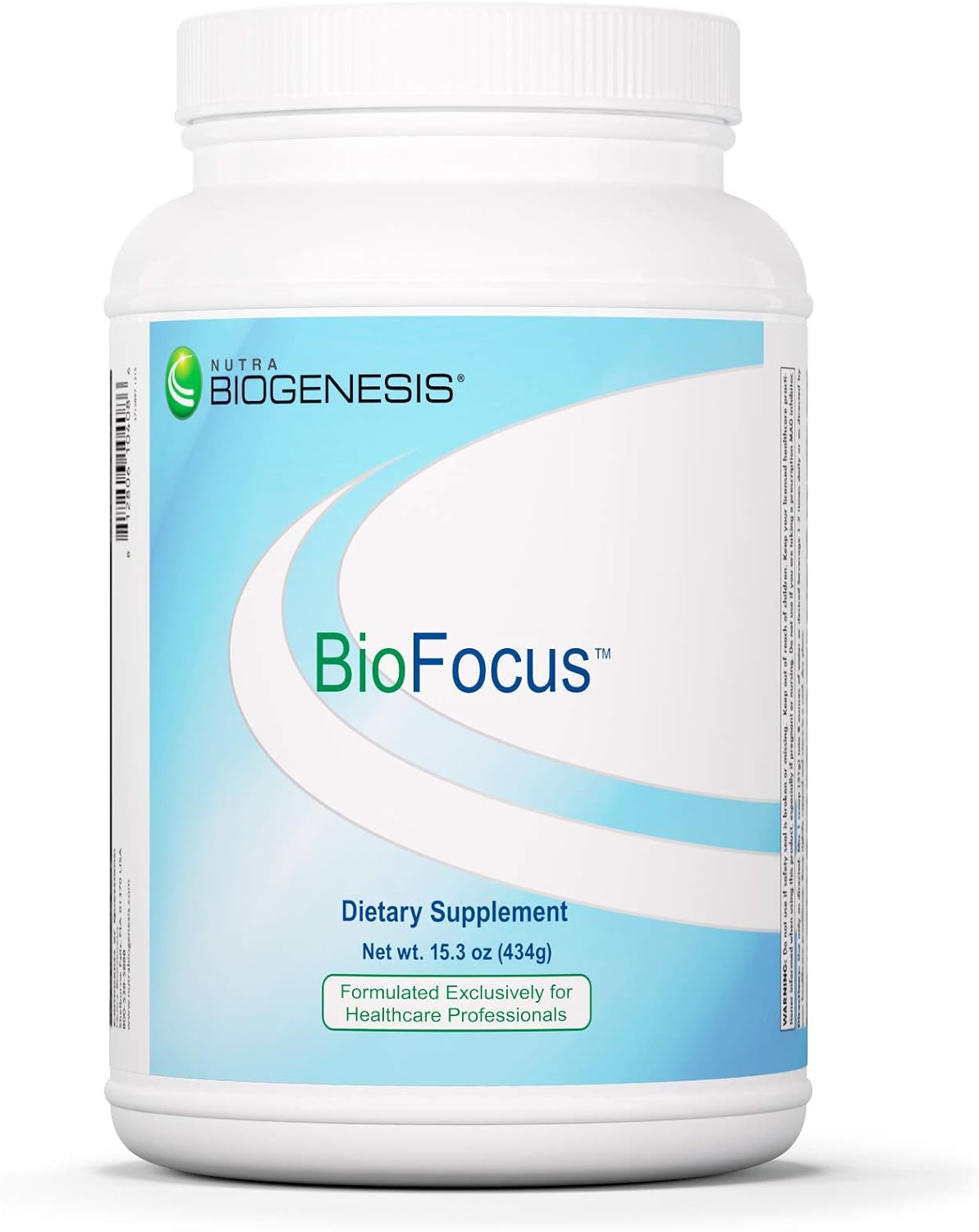 Nutra Biogenesis - Biofocus - Pea, Chlorella & Rice Protein Plus Glycine, Tmg & 5-Htp For Brain Boost And Cognitive Support - Natural Berry Flavored Powder - Gluten Free - 15.3 Ounce