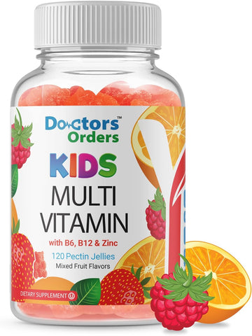 Doctors Finest Multivitamin Gummies For Kids - Vegetarian, Gmo-Free & Gluten Free - Great Tasting Fruit Flavors Pectin Chews - 120 Jellies