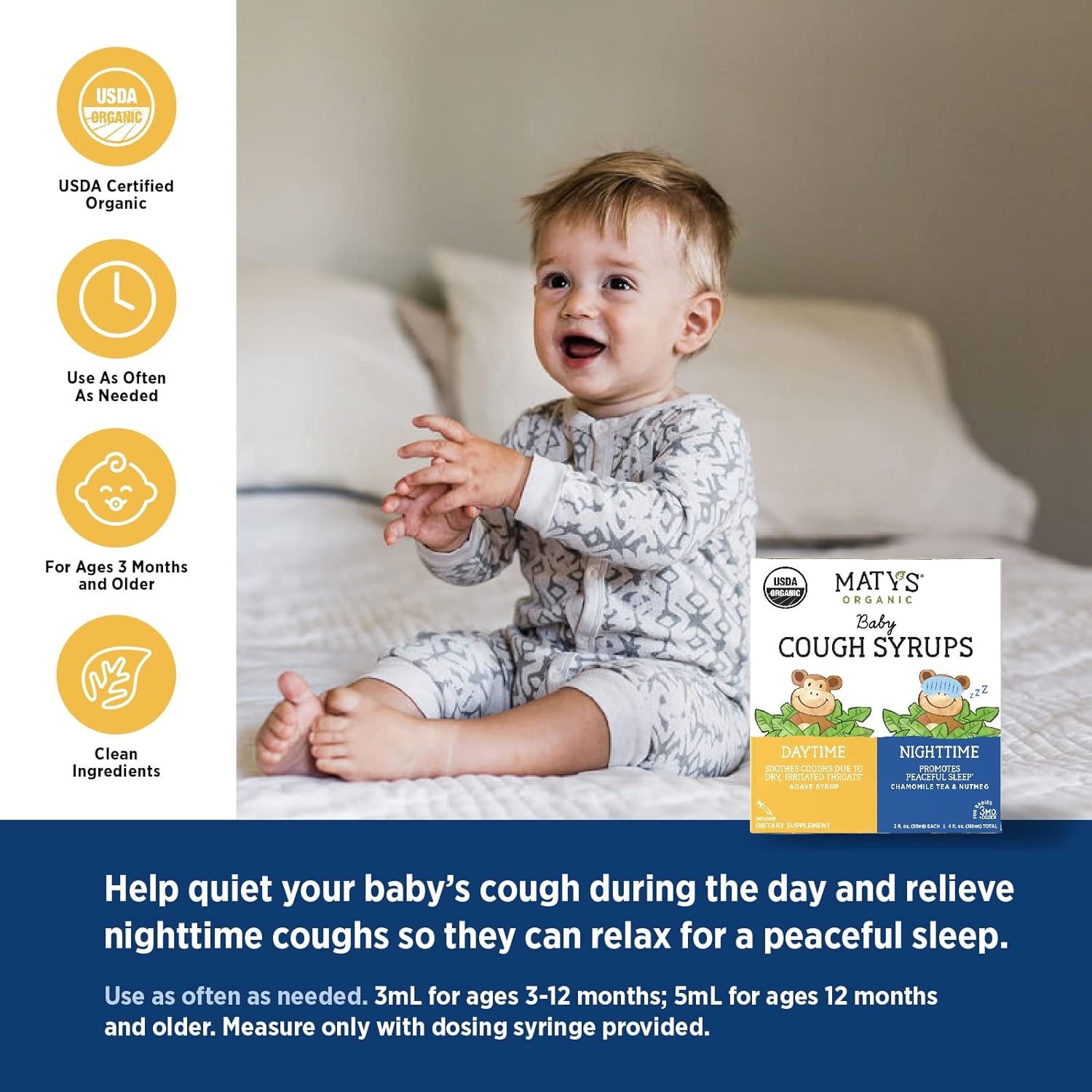 Matys Baby Essentials Kit, for Newborn Parents or Baby Registry Gift, All of Our Favorite Baby Care in One: Chest Rub, Multipurpose Ointment, Diaper Rash Relief, USDA Organic Baby Cough Syrups, 5 pcs : Baby