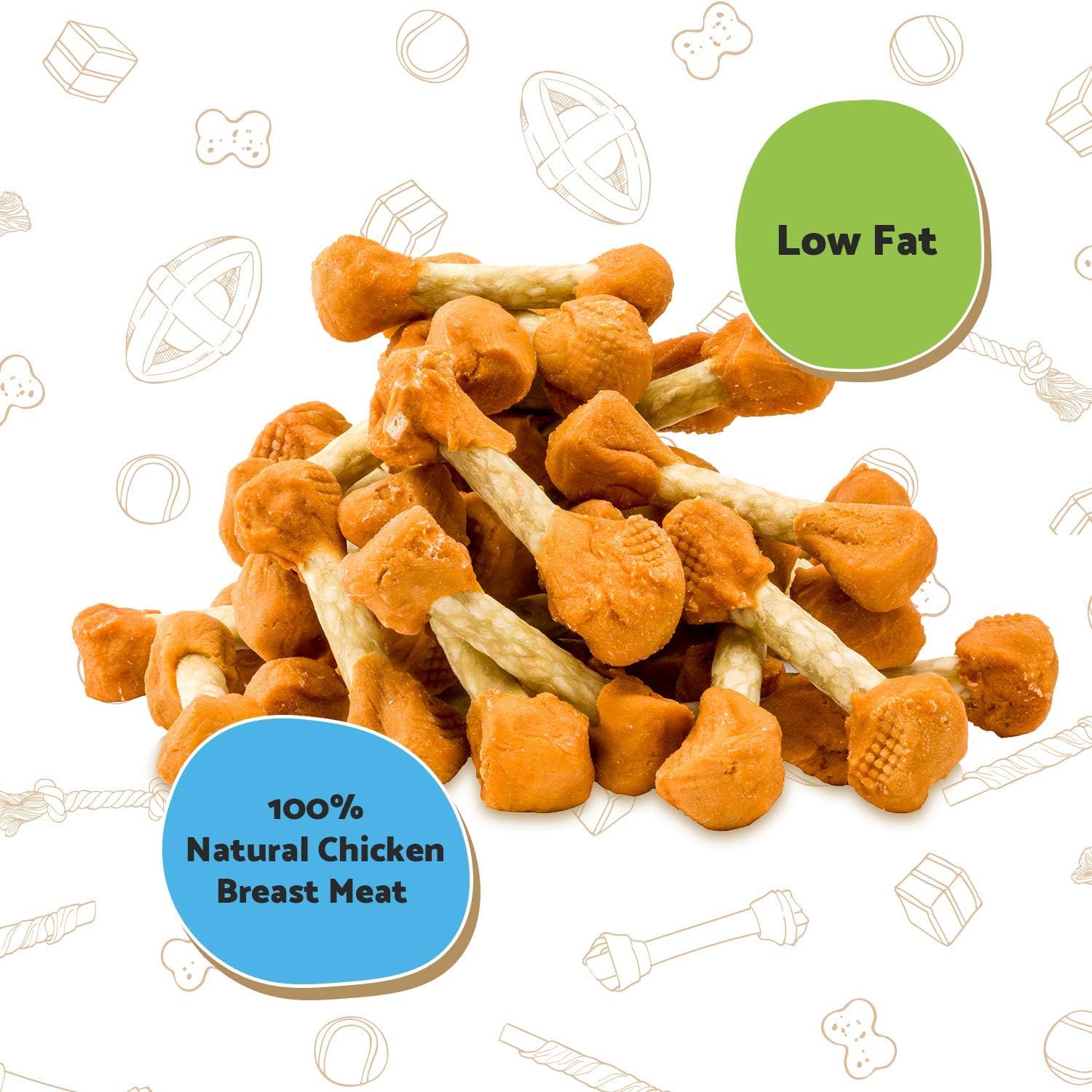 Good Boy - Chewy Chicken Dumbbells - Dog Treats - Made with 100% Natural Chicken Breast Meat - 100 g e - Low Fat Dog Treats - Case of 8 : Amazon.co.uk: Pet Supplies