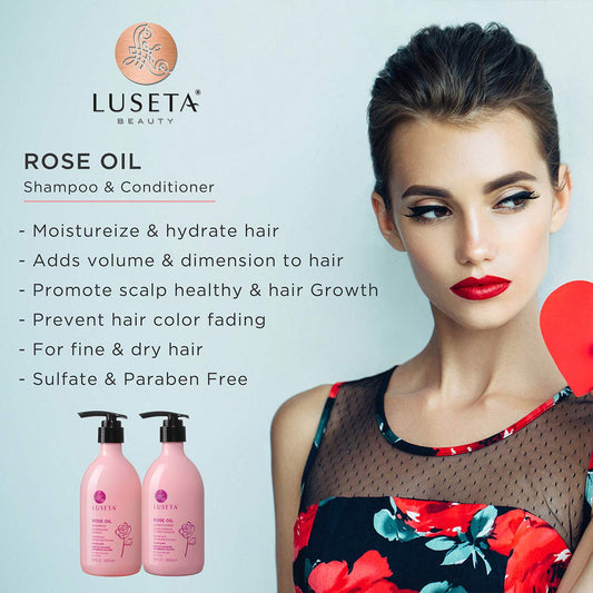 Luseta Rose Oil Hair Conditioner For Fine And Dry Hair, 16.9Oz