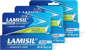 Lamisil 1 Week Athlete’S Foot Treatment, Antifungal Cream With Terbinafine Hydrochloride 1%, Fast Symptom Relief & Prevents Recurrence, 1 Oz (30 G) - 3Pk