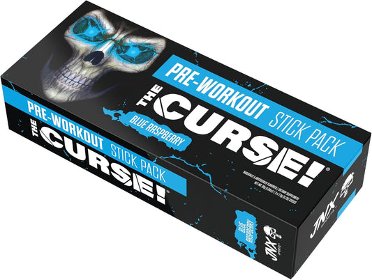 Jnx Sports The Curse! Pre Workout Powder For Men & Women, Caffeine, Beta-Alanine, Creatine, L-Citrulline, 5 Servings, Blue Raspberry Flavor – Boost Energy, Strength & Focus : Health & Household