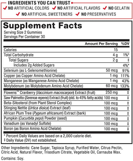 Force Factor Prostate Gummies, Saw Palmetto & Beta Sitosterol Supplement For Men, Reduce Nighttime Bathroom Trips, Fully Empty Your Bladder And Support Your Aging, White, 60 Count