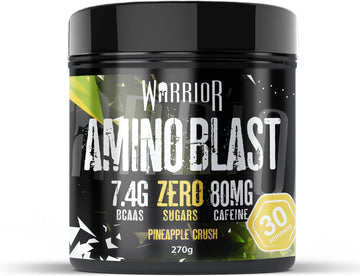 Warrior Amino Blast 270G – Bcaa Powder – Branched Chain Amino Acids Supplement, Intra Workout & Recovery, Energy Drink – 30 Servings (Pineapple Crush)