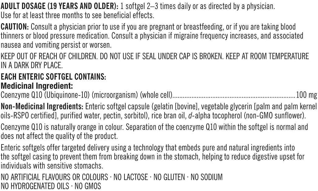 Kirkland Signature Coenzyme Q10 100 mg, 300 Clear Enteric Softgels