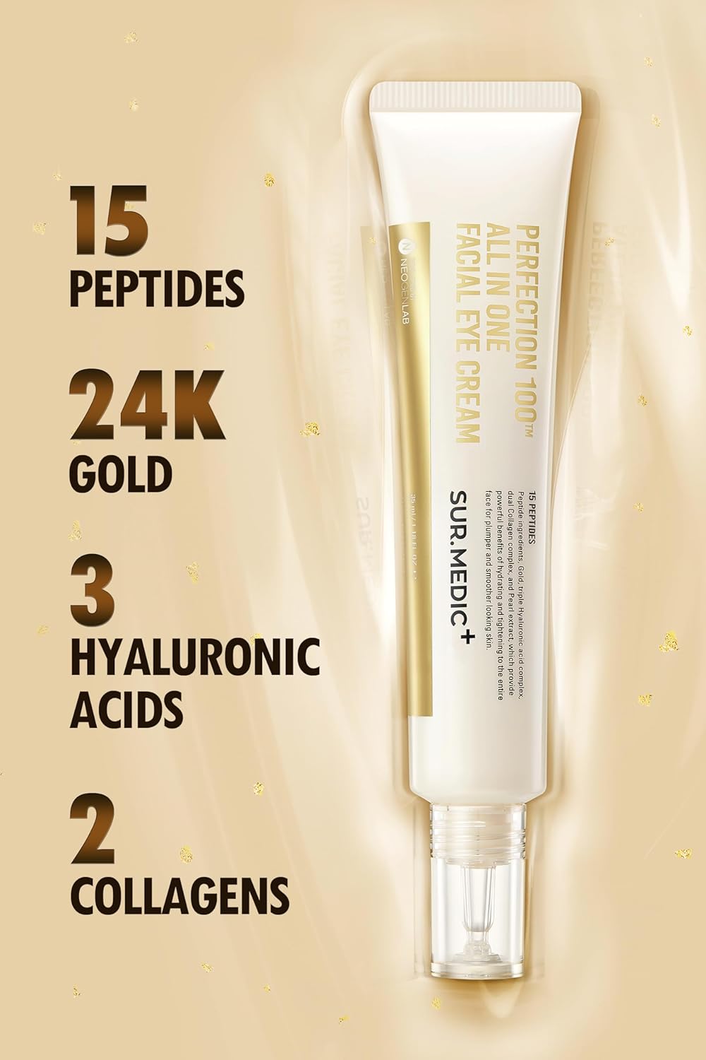 Sur.Medic+ Korean 24K Gold Skincare Duo_All-In-One 24K Gold Cream & 24K Gold Repair Ampoule : Beauty & Personal Care