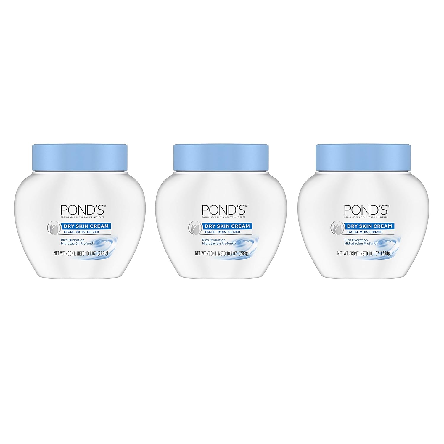 Pond'S Dry Skin Cream, Face Moisturizer For Women, Daily Skin Care Facial Moisturizer Cream For Dry Skin 10.1 Oz 3 Pack