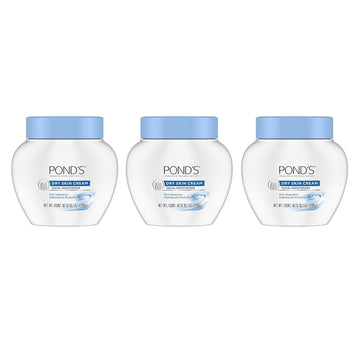 Pond'S Dry Skin Cream, Face Moisturizer For Women, Daily Skin Care Facial Moisturizer Cream For Dry Skin 10.1 Oz 3 Pack