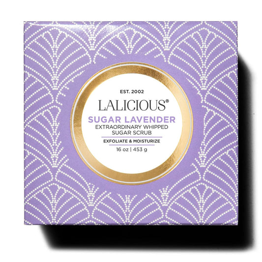 Lalicious Sugar Lavender Sugar Scrub, Exfoliating Body Scrub, Moisturizing Extraordinary Whipped Body Exfoliator, Gentle Exfoliating Body Scrubber Exfoliator For Radiant Skin, No Parabens - 16Oz
