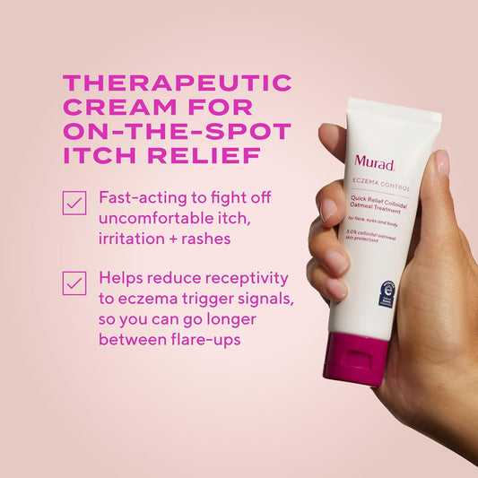 Murad Quick Relief Colloidal Oatmeal Treatment For Sensitive Skin -Soothing Cream For Itchy Skin, Eczema Rash And Dermatitis Irritation - Gentle Hydrating Skin Care Treatment, 1.7 Fl Oz