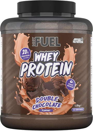 Bodyfuel Whey Protein Powder - 20G Protein For Muscle Recovery & Weight Management - Low-Calorie, Keto-Friendly - (1.8Kg - 53 Servings) (Double Chocolate)