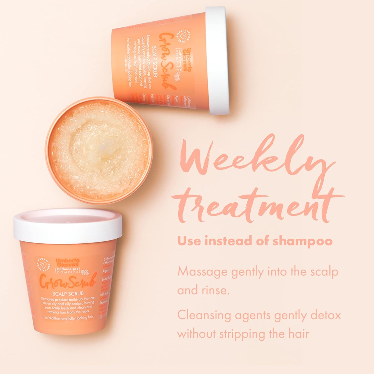 Umberto Giannini Grow Long Wash Essentials - Lengthening Shampoo, Strengthening Conditioner, Grow Scrub & Moisturising Hair Mask : Amazon.co.uk: Beauty