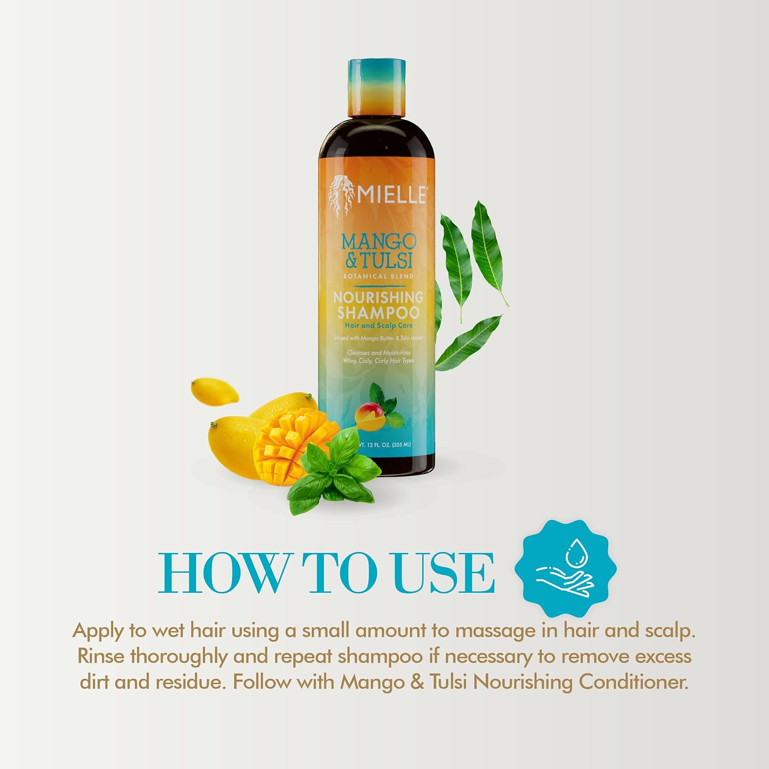 Mielle Organics Mango & Tulsi Nourishing Shampoo : Beauty & Personal Care