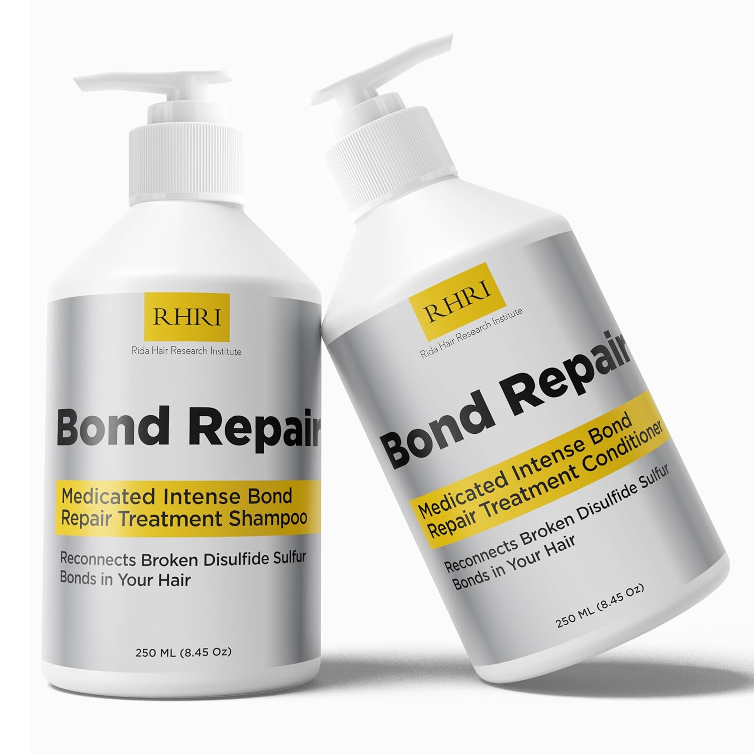 Bond Repair Shampoo And Conditioner Set | Moisturizing Hair Growth Shampoo & Conditioner For Women | Curly & Straight Hair | Ideal For Color Treated, Fizzy, Split Ends, Hair Loss, Dry & Damaged Hair