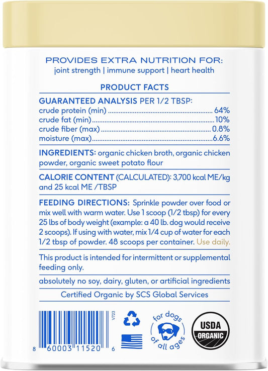Native Pet Bone Broth For Dogs And Cats – Chicken Broth For Cats & Dogs - Dog Bone Broth Powder, Dog Food Topper For Picky Eaters - Dog Gravy Topper For Dry Food – Dog Broth & Cat Broth – 5.75 Oz