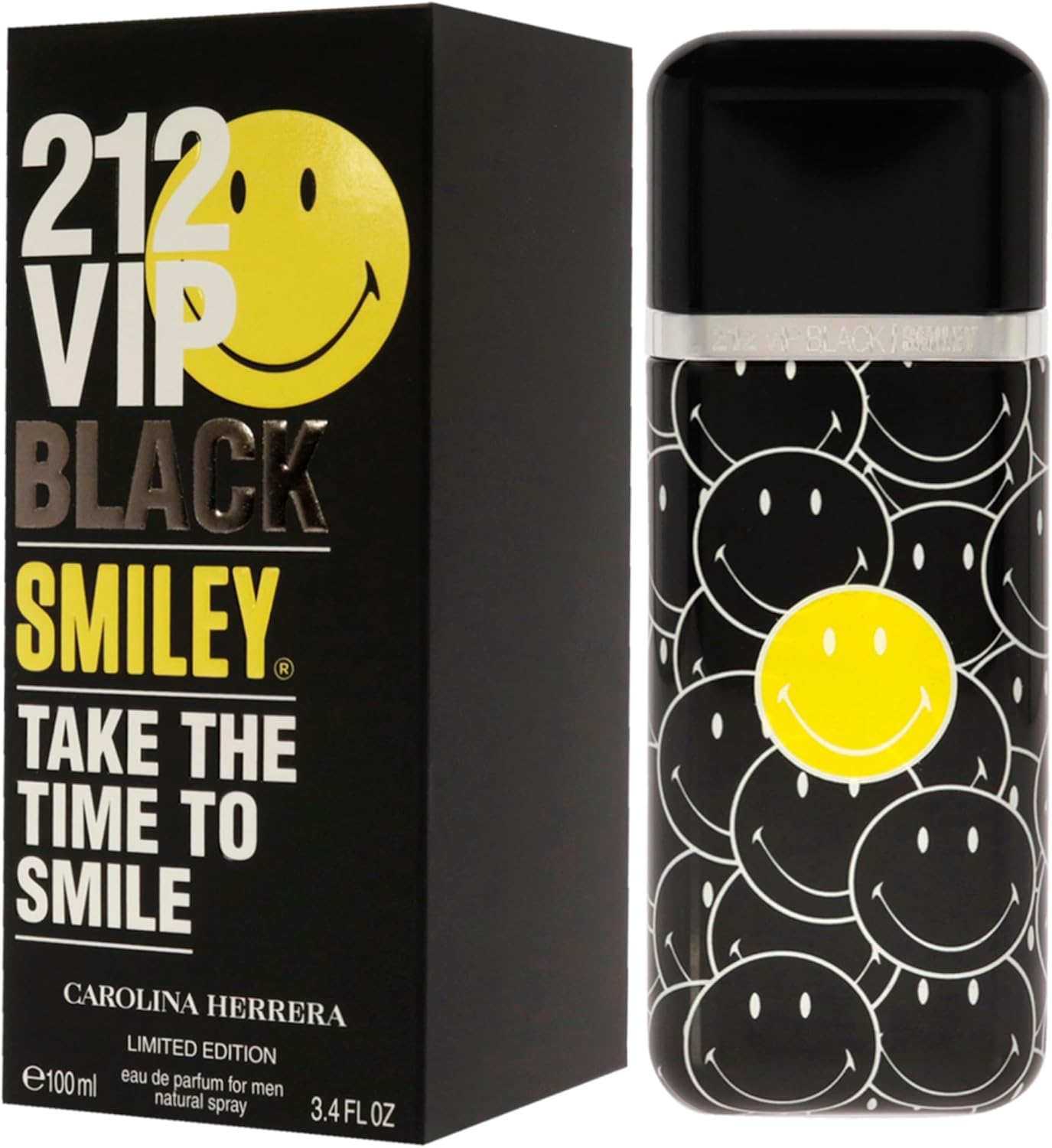 Carolina Herrera 212 Vip Black Smiley Limited Edition Eau De Parfum 100Ml