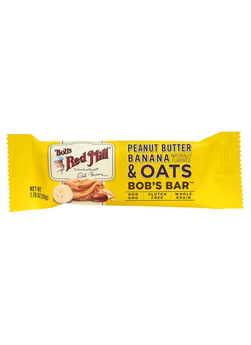 Bob's Red Mill Peanut Butter Banana & Oats Snack Bar – 1.76 Ounce (Pack of 12) - Gluten Free, Non-GMO, Whole Grain