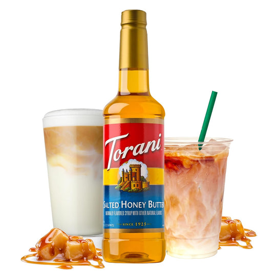 Torani Flavored Drink Syrup, Salted Honey Butter, 25.4 Fl Oz (Pack of 4)